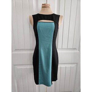Marc New York Andrew Marc 90s Retro Colorblock Dress Size 4 Front Cutout